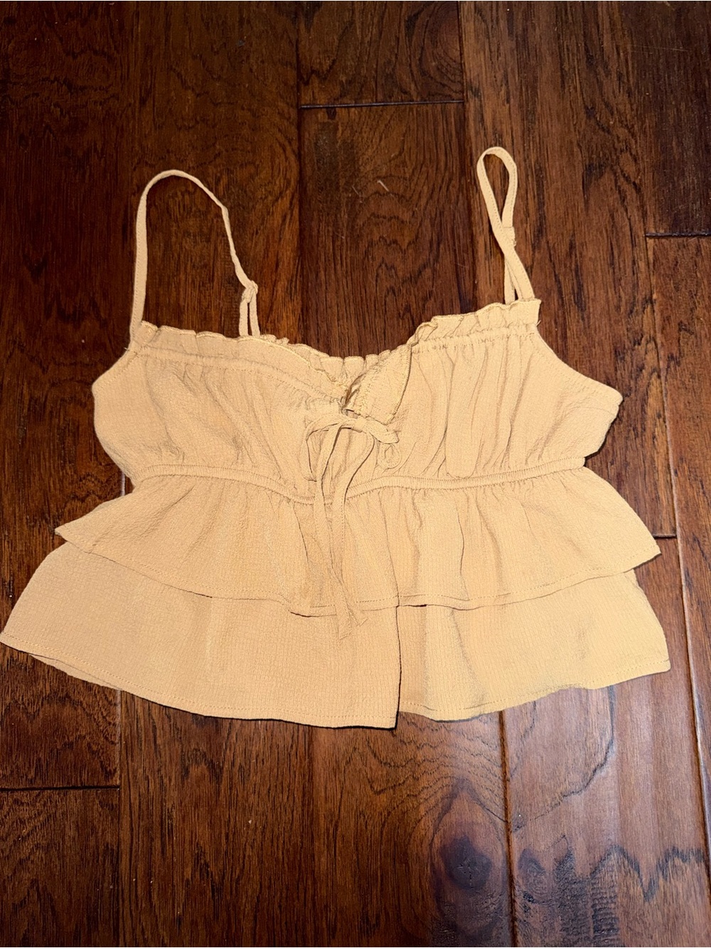 wild fable Peach Tiered Ruffle Cami